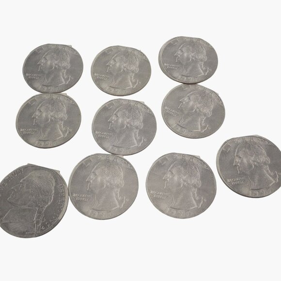 Note Pads Memo Coin Shaped Quarter Nickel Dime Pen lot 24 - Picture 7 of 16